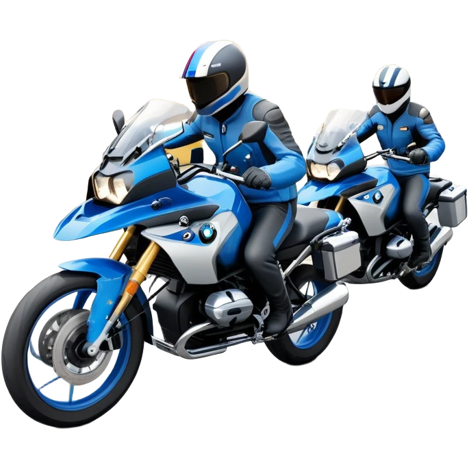 group of BMW motorcycles touring together on road emoji