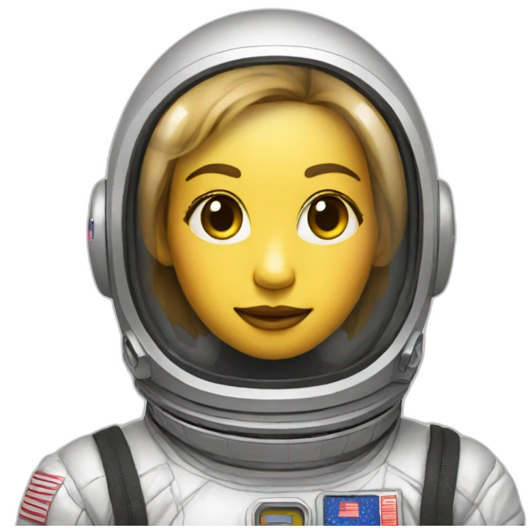 Siri in a spacesuit emoji