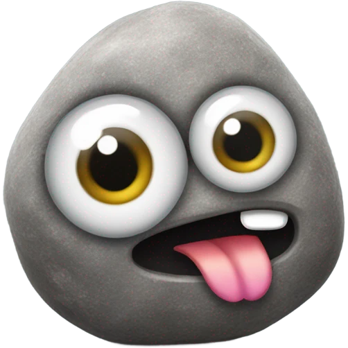 pet rock with googly eyes emoji