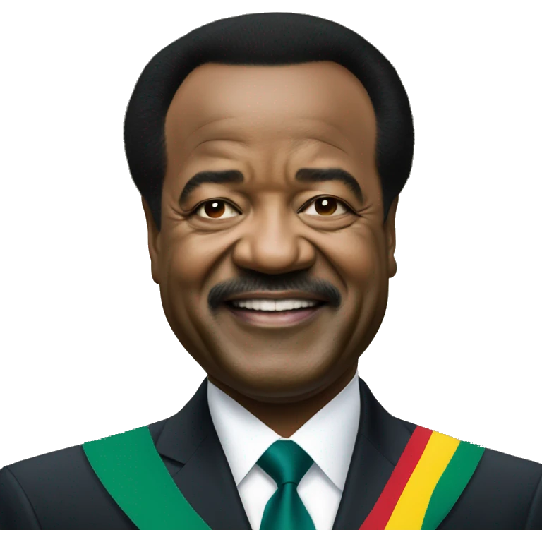 the president of Cameroon Paul Biya doing sports emoji