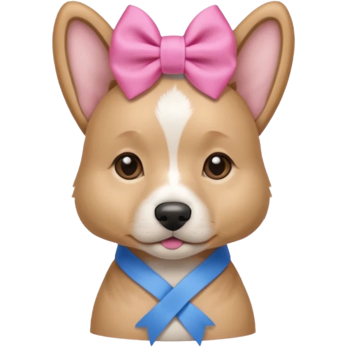 dog with head ribbon and shirt emoji