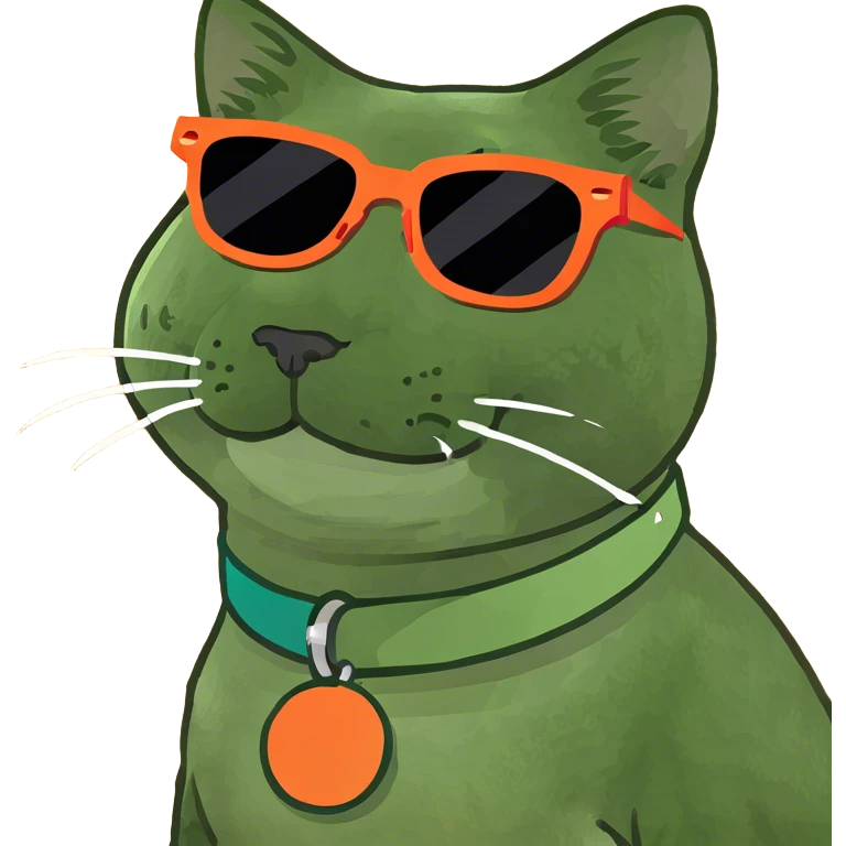 Cat with sunglasses emoji