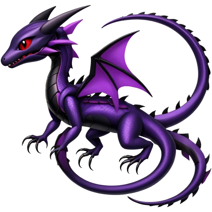 Shiny Epic Badass Gothic Dark Noibat-Salandit-Rayquaza-Hybrid emoji