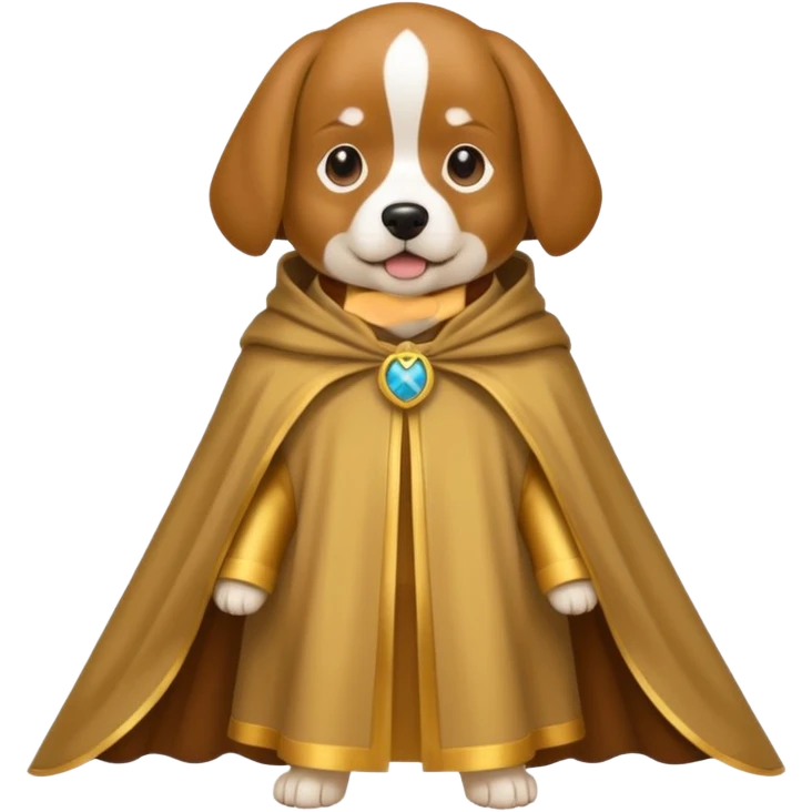 Dog wearing a cloak emoji