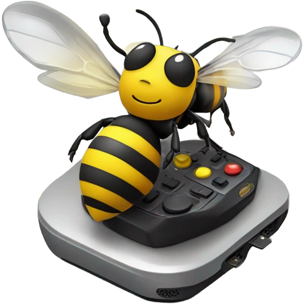 Bee playing video games emoji