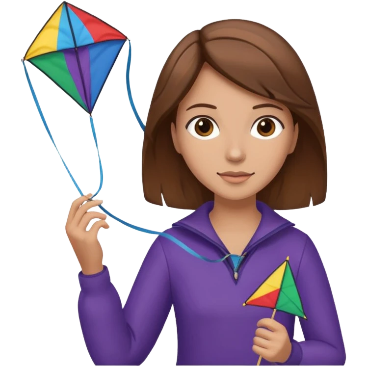 woman holding kite emoji