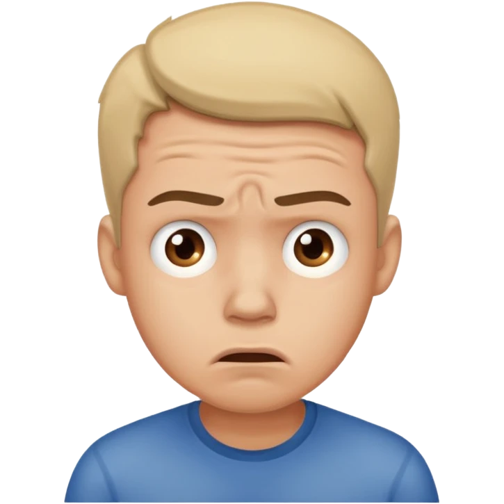 man frustrated by lack of money emoji