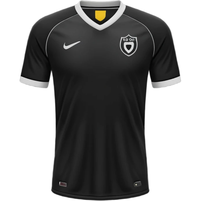 solid black plain soccer jersey emoji