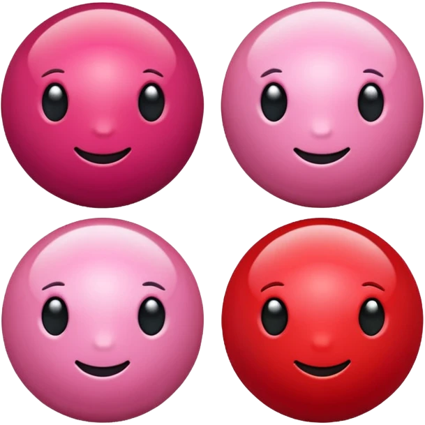 Gloss pink and red emoji