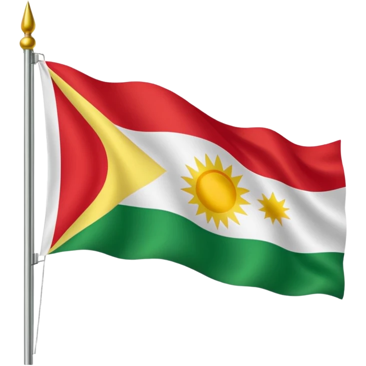Kurdistan Flagge  emoji