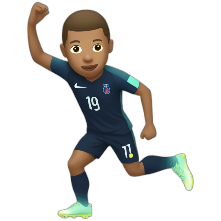 Mbappe qui fait un dab emoji