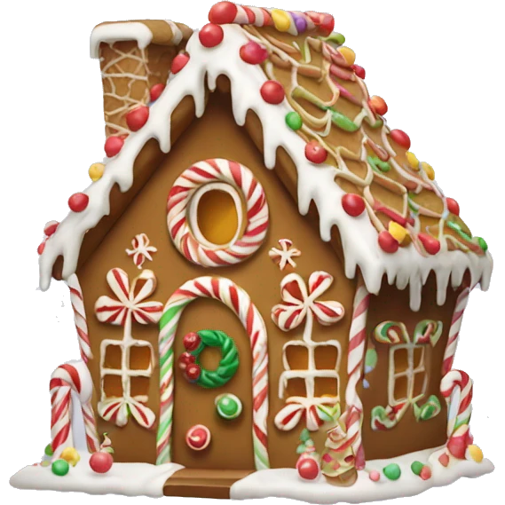 Christmas gingerbread house emoji