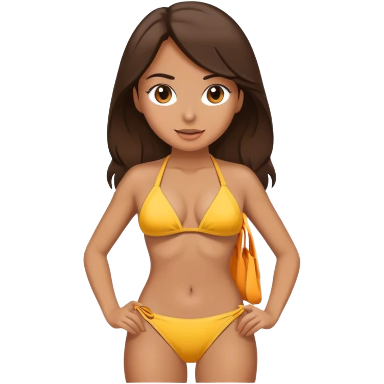 brunette bikini emoji