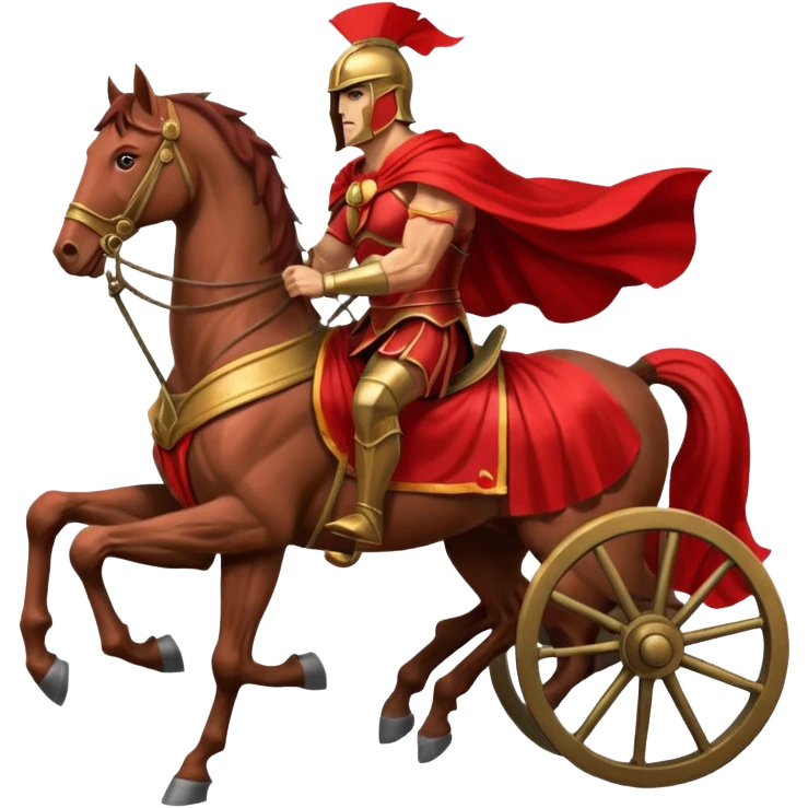 Spartan warrior chariot 1 horse  emoji
