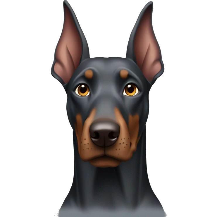 Dark Gray doberman emoji