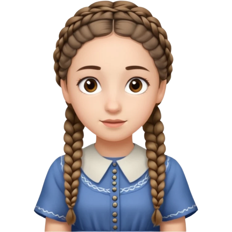 young modest jewish girl braids no headband emoji