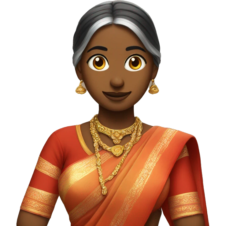Apple in saree emoji