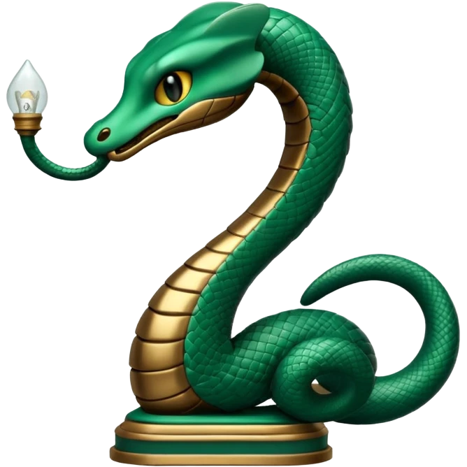 Enfermagem uma lamparina com uma cobra em volta  emoji