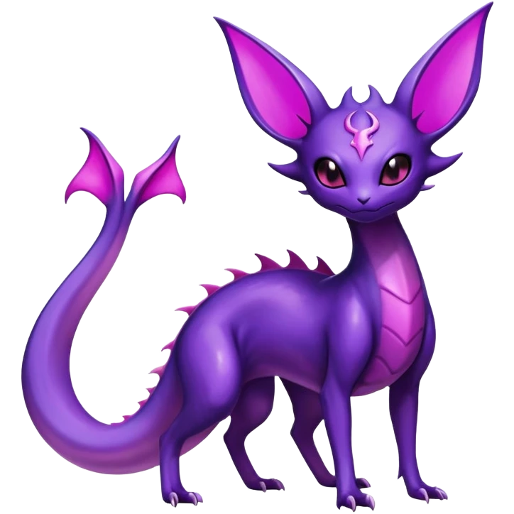 Shiny Ethereal Celestial Salandit-Noibat-Espeon-Hybrid (Full body) emoji