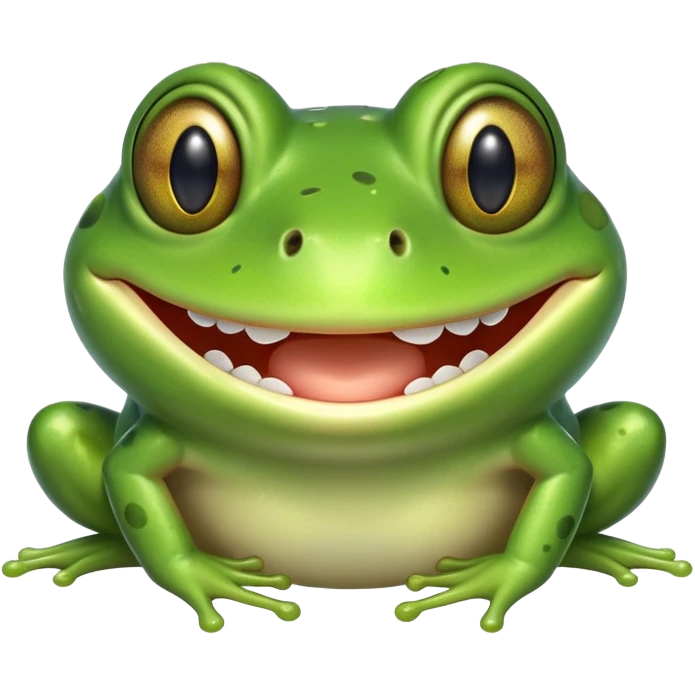قورباغه در حال قهقهه زدن emoji