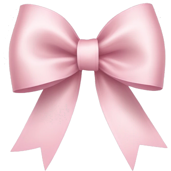 light pink ribbon bow emoji