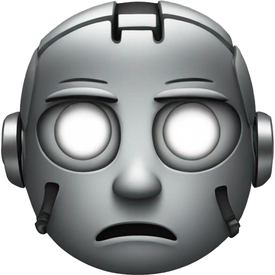 the unamused face emoji as a robot emoji