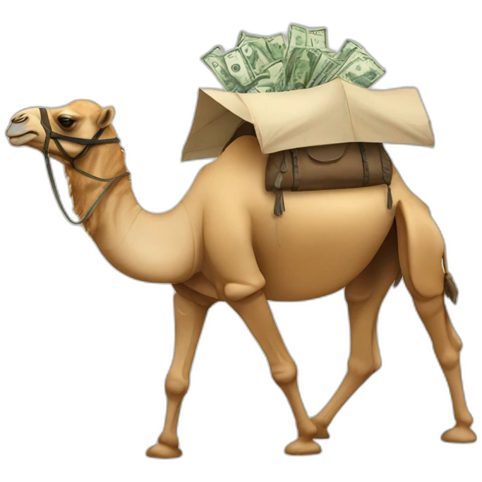 Money tourism camel emoji