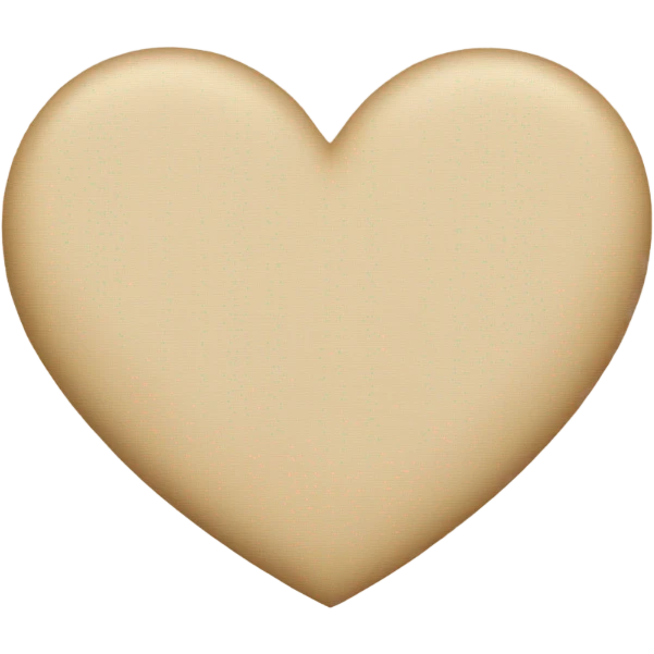 Beige heart emoji