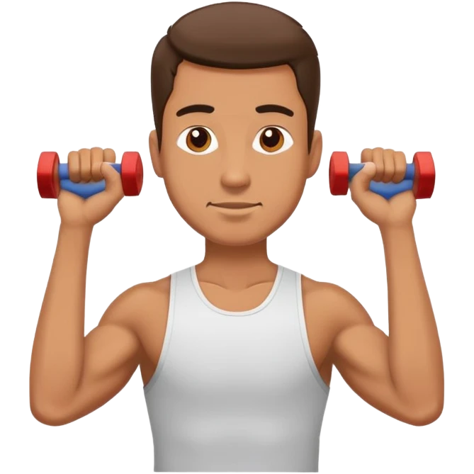 a man who exercises his shoulders emoji