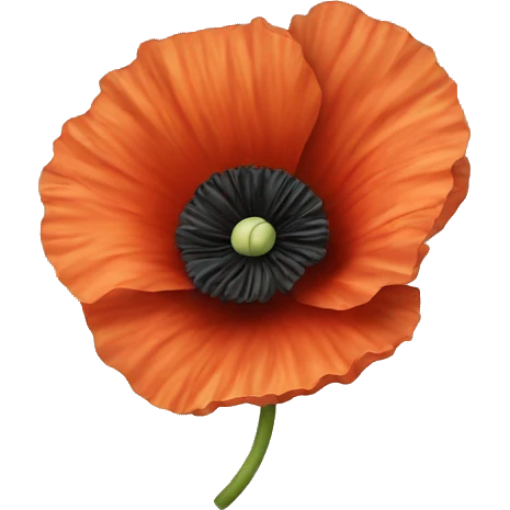 Poppy flower  emoji