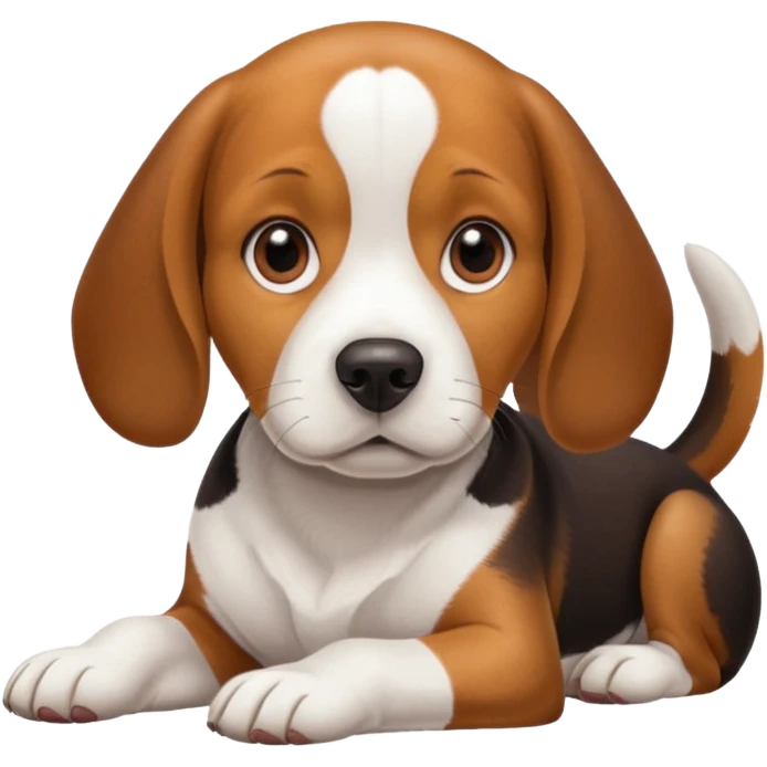 Beagle dog resting emoji