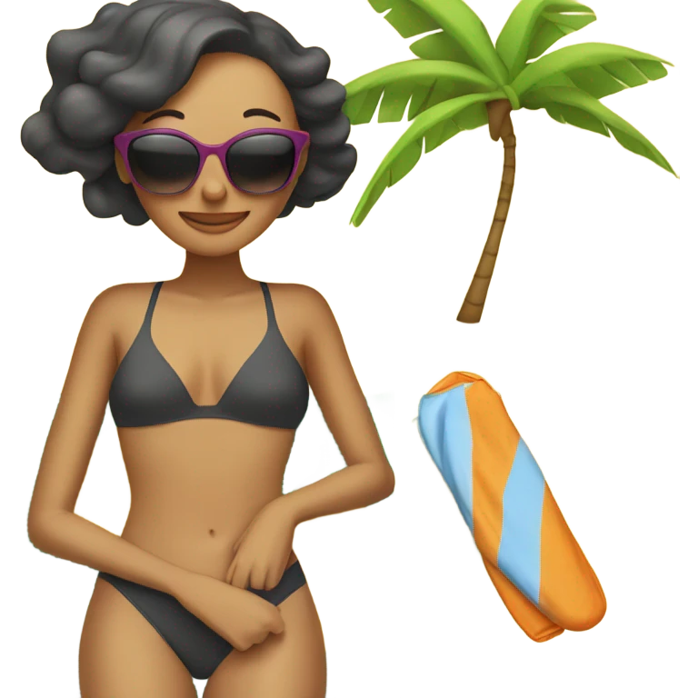 Girl tanning  emoji