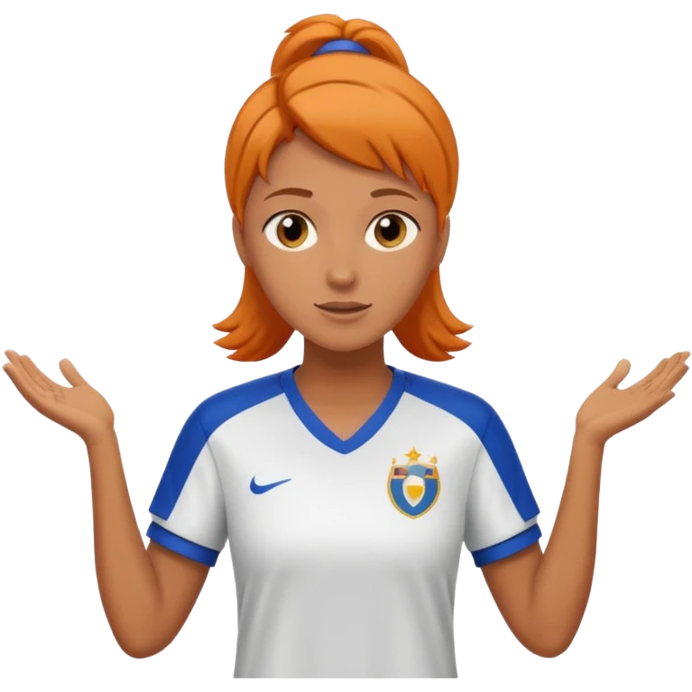 female soccer mentor giving a pep talk emoji