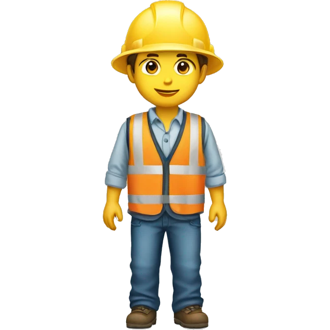 niño vestido de construccion emoji