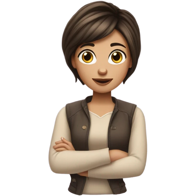 brunette pixie cut rapunzel  emoji
