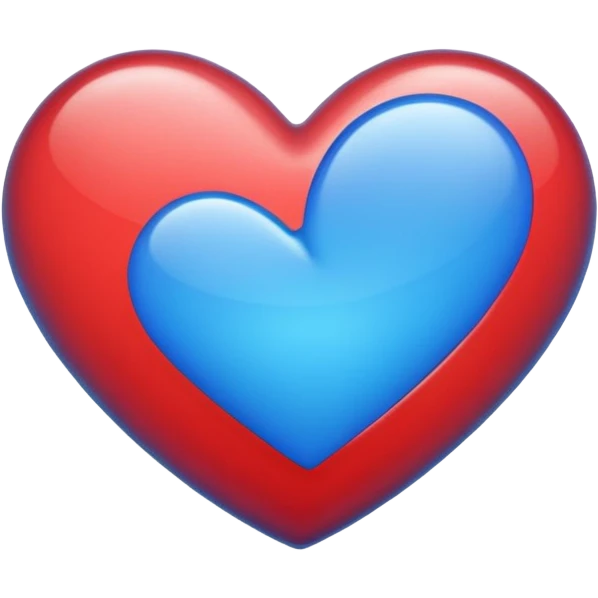 Red and  blue mix heart emoji  emoji