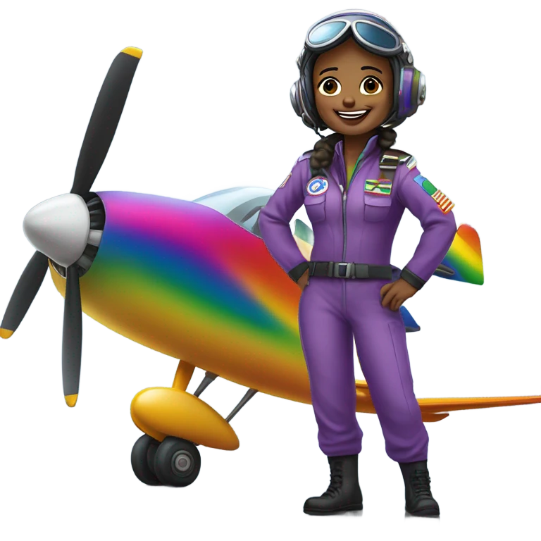 Rainbow pilot emoji