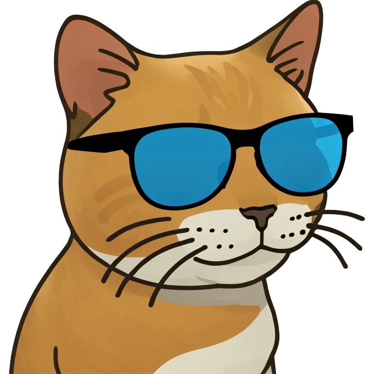 Cat with sunglasses emoji