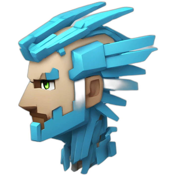 Minecraft Articuno Cyberpunk Head emoji