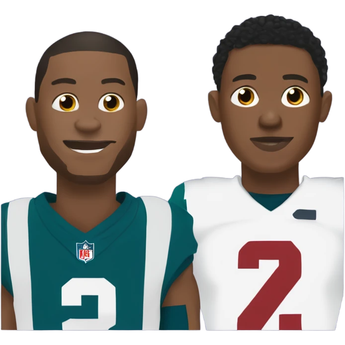 Jalen hurt, Devonta smith & AJ brown cartoon emoji  emoji