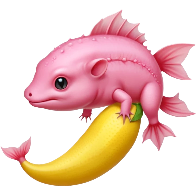 J’aimerais un Axolotl en dessin anime un peu rose qui mange un citron emoji