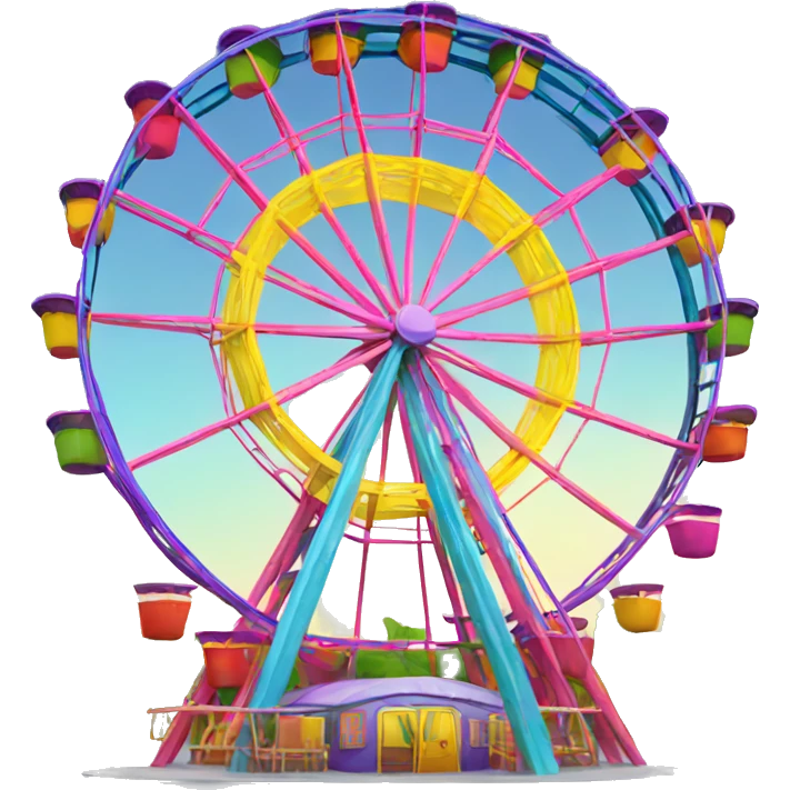 basic rainbow ferris wheel emoji