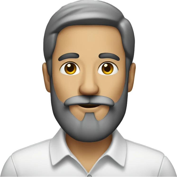 a man with a beard smokes emoji