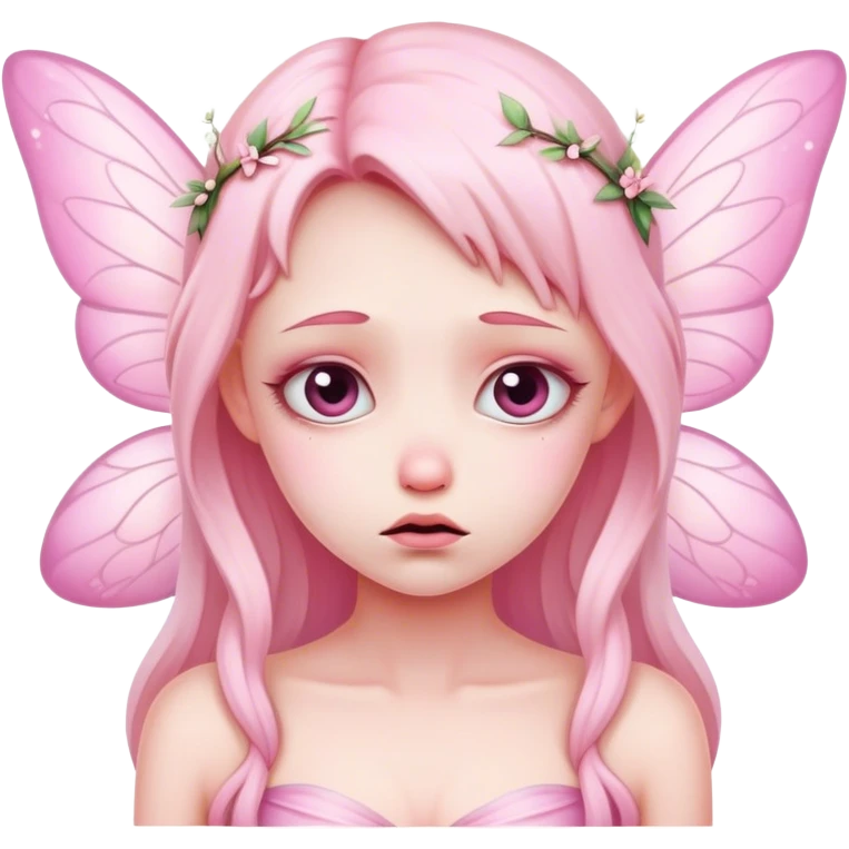 pink fairy saddest emoji