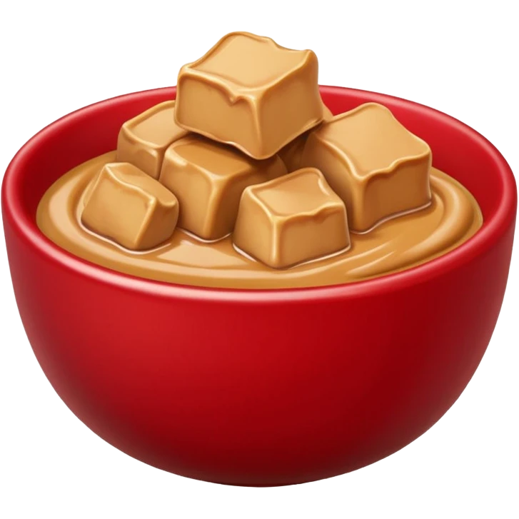 bowl with apple chunks with peanut butter emoji