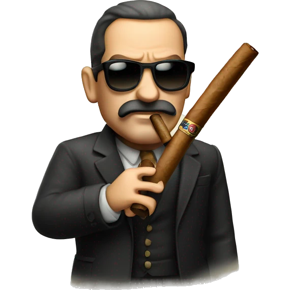 Italiano Mafiozi with cigar emoji
