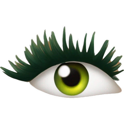 sage green lashes emoji