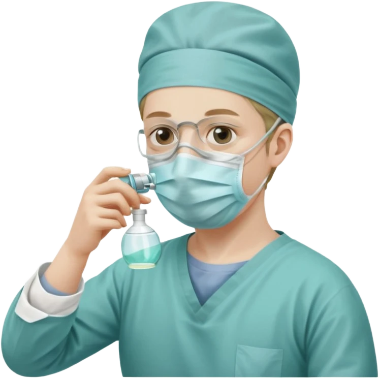 A victorian surgeon using chloroform as an anaesthetic on a patient during an operation emoji