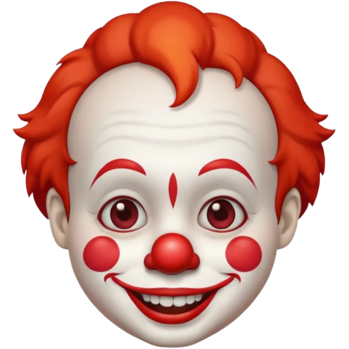 short haired clown emoji