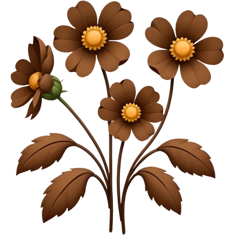 Brown flowers emoji